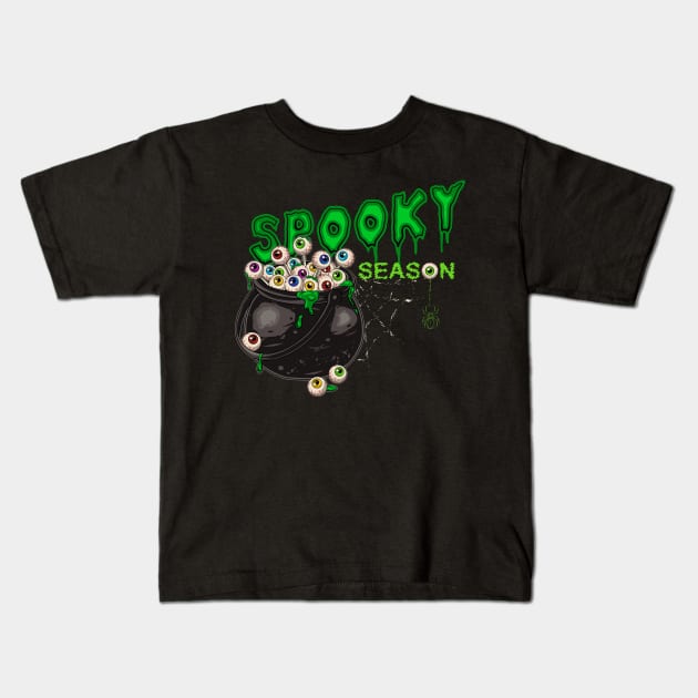 Cauldron full of eyeballs Kids T-Shirt by OA_Creation